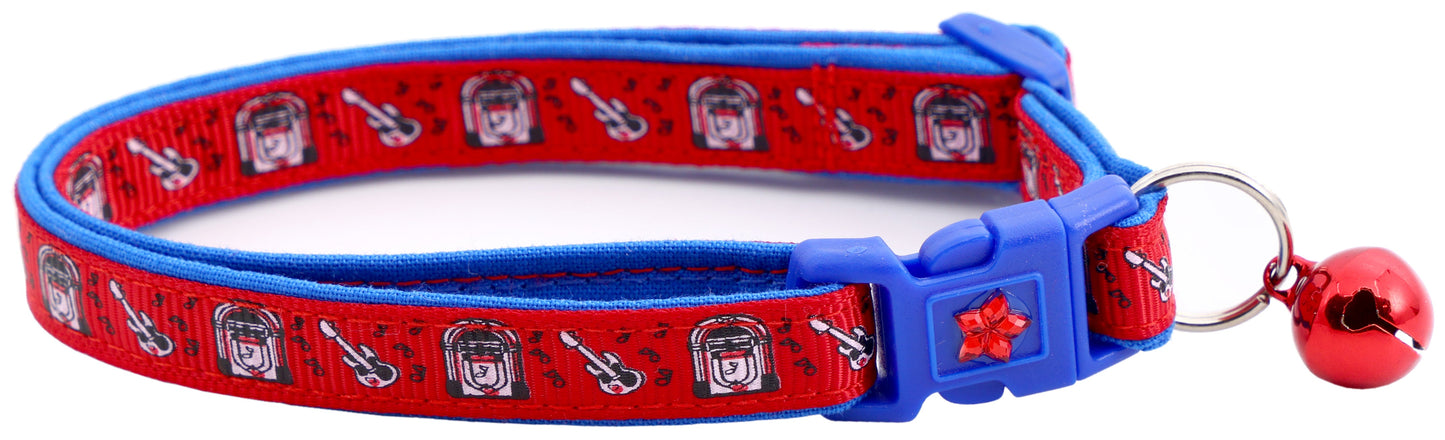 Soda Shop Guitars & Juke Boxes Cat Collar-5
