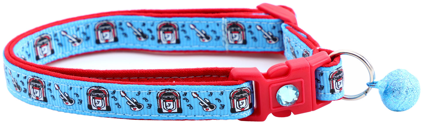 Soda Shop Guitars & Juke Boxes Cat Collar-6
