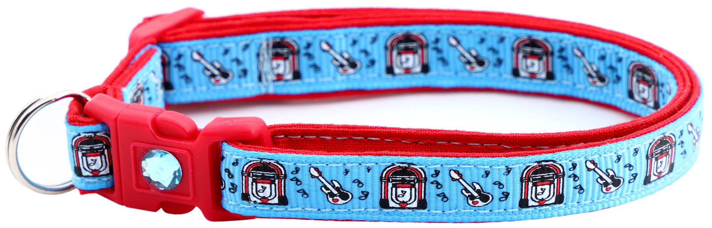 Soda Shop Guitars & Juke Boxes Cat Collar-21