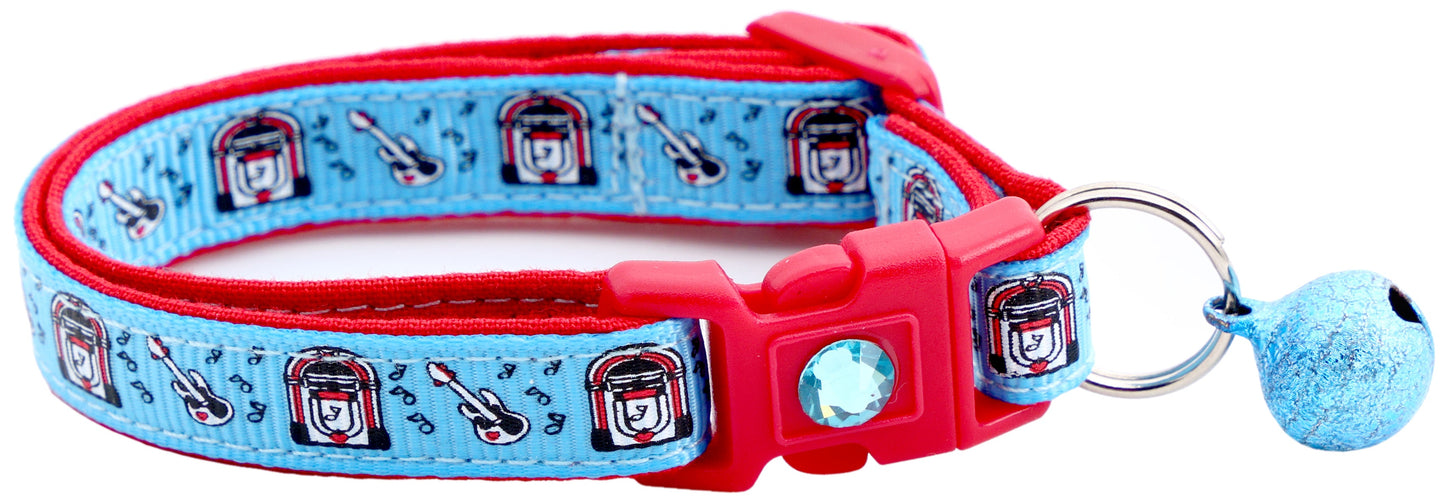 Soda Shop Guitars & Juke Boxes Cat Collar-9