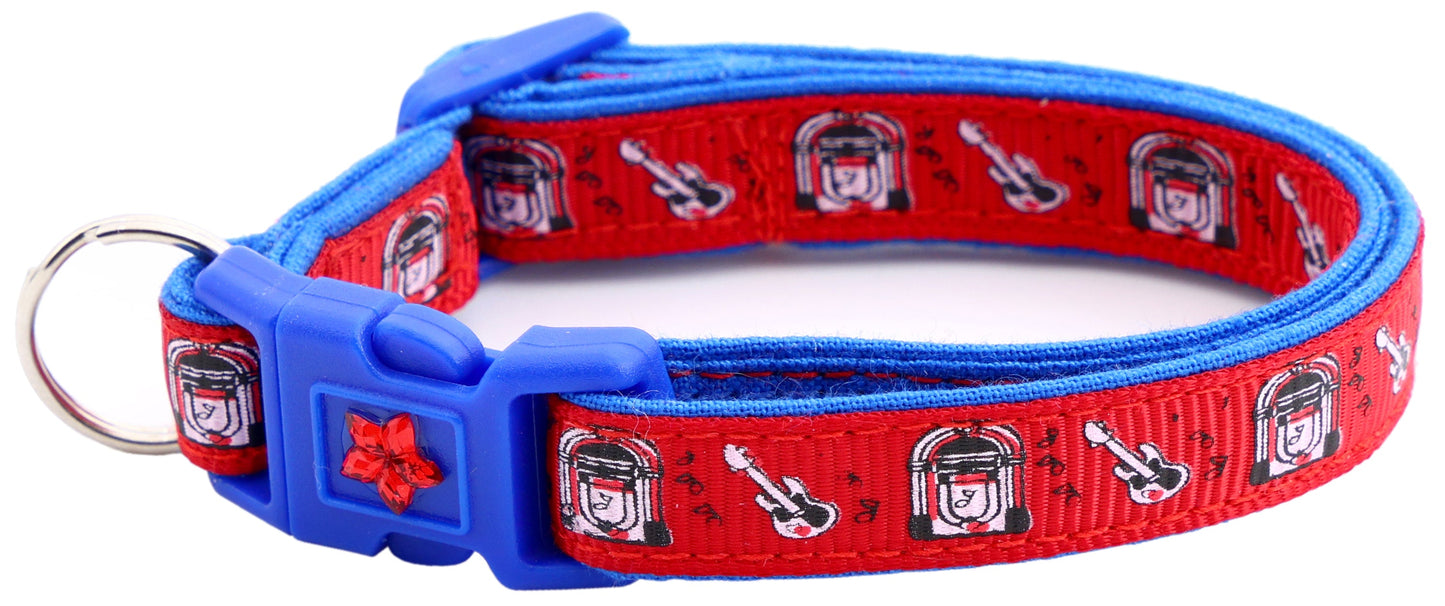 Soda Shop Guitars & Juke Boxes Cat Collar-23