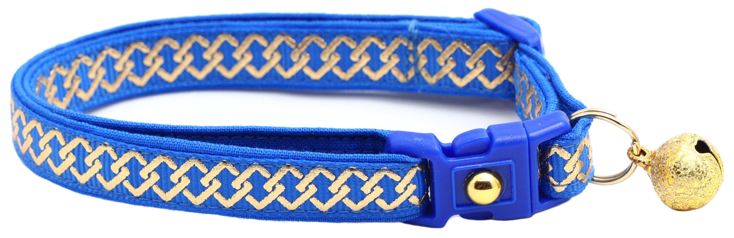 Gold Knots Breakaway Cat Collar-1