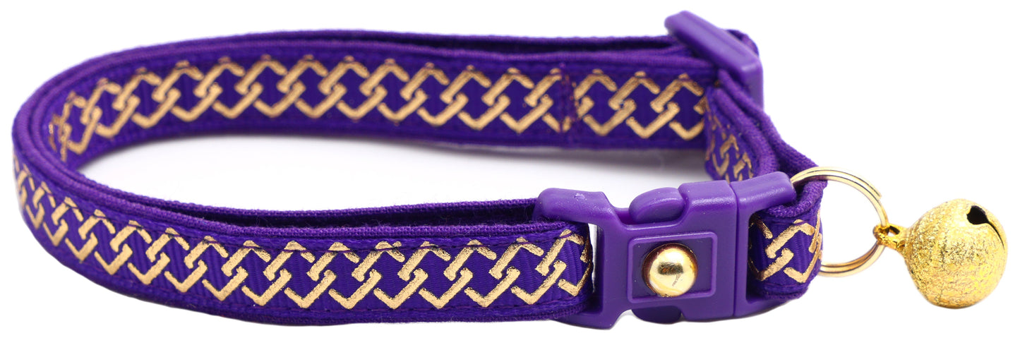 Gold Knots Breakaway Cat Collar-11