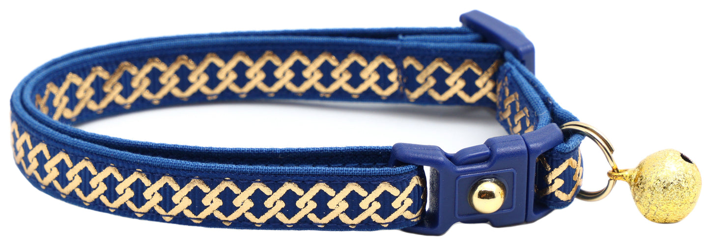Gold Knots Breakaway Cat Collar-9