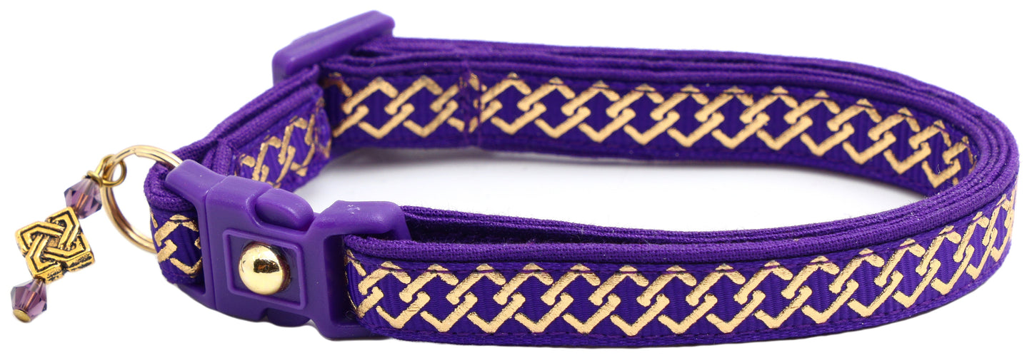 Gold Knots Breakaway Cat Collar-18