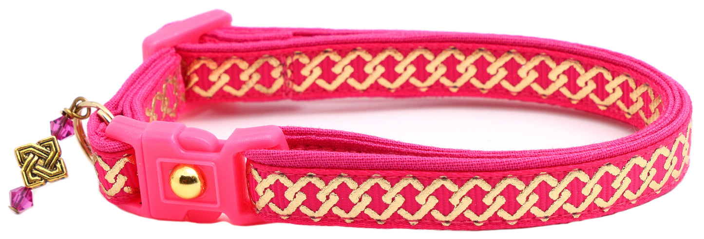 Gold Knots Breakaway Cat Collar-17