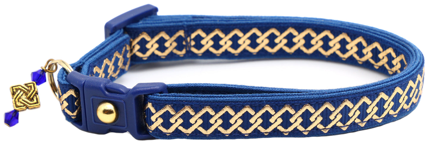 Gold Knots Breakaway Cat Collar-16