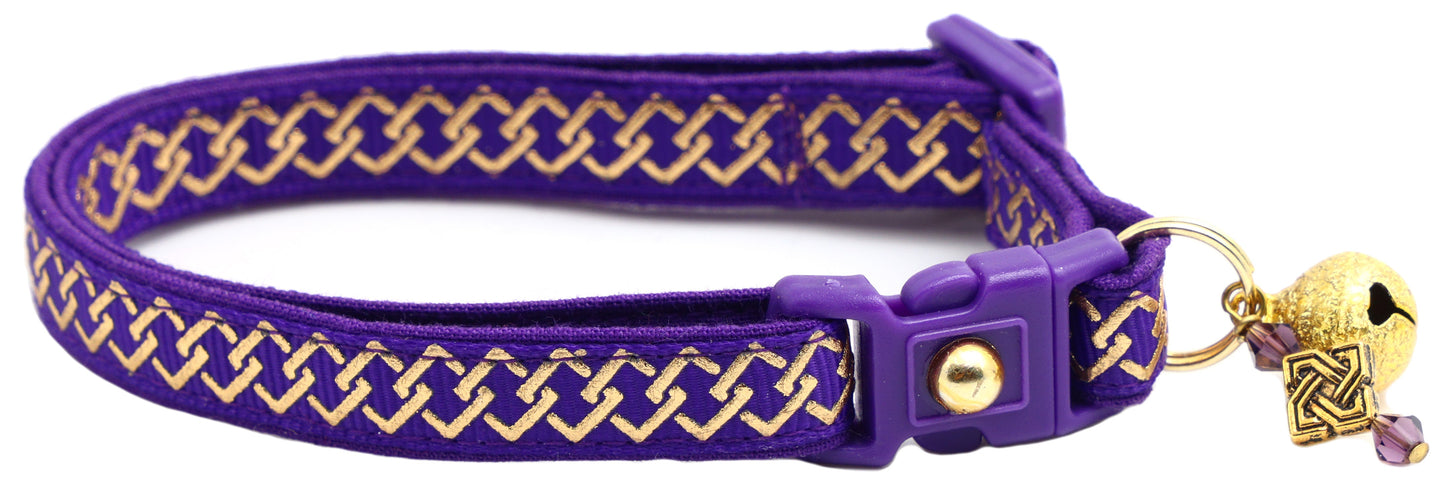 Gold Knots Breakaway Cat Collar-25