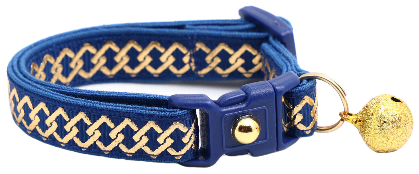 Gold Knots Breakaway Cat Collar-6