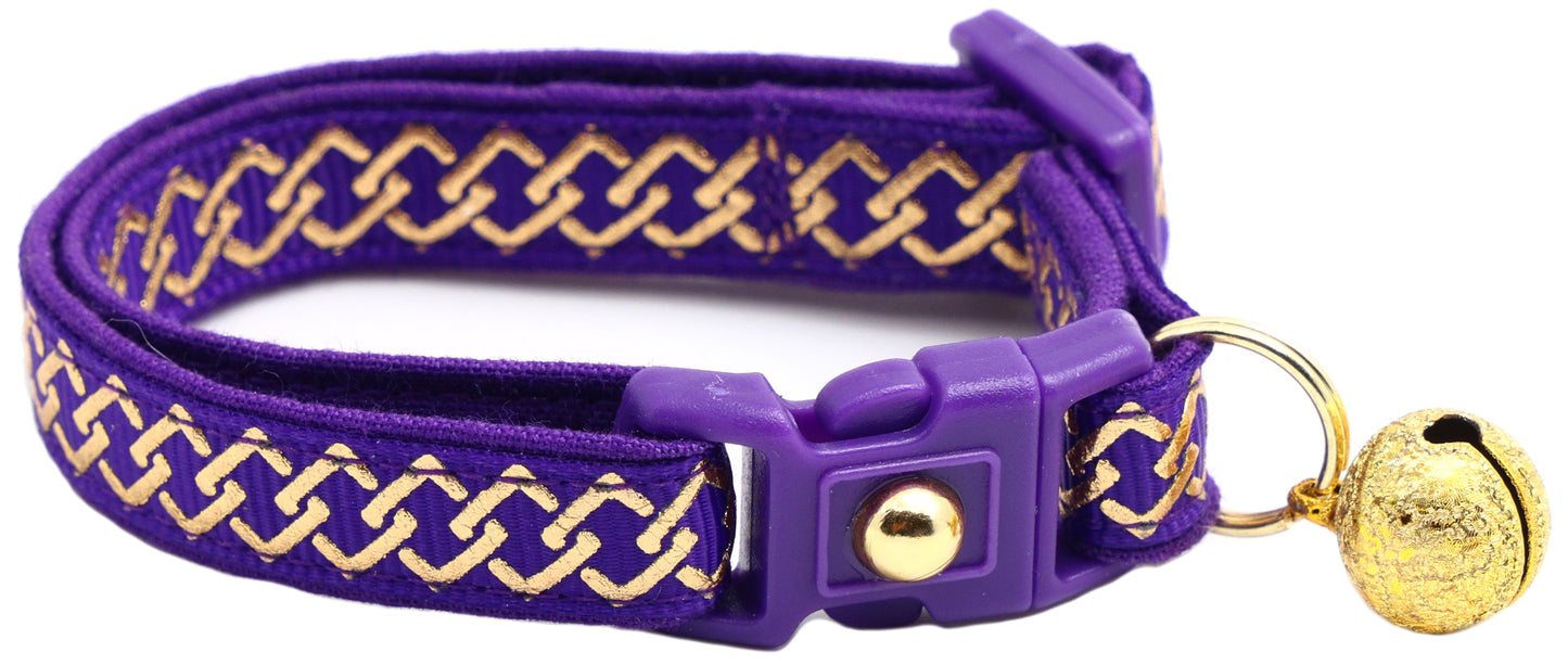 Gold Knots Breakaway Cat Collar-8