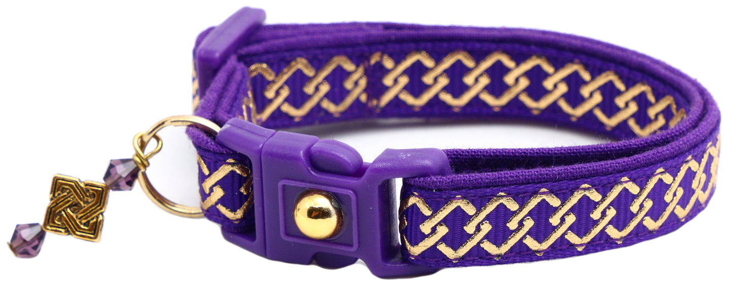 Gold Knots Breakaway Cat Collar-15