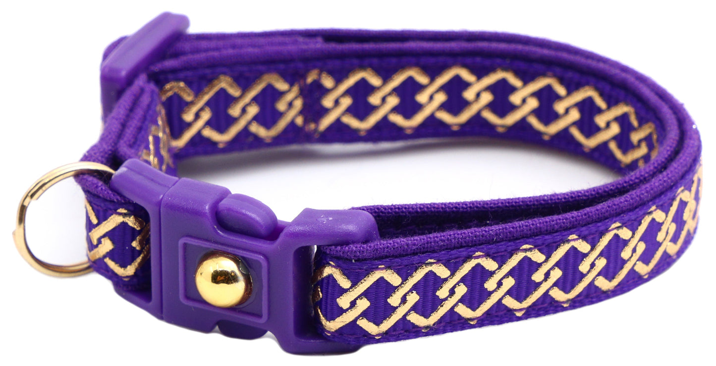 Gold Knots Breakaway Cat Collar-29