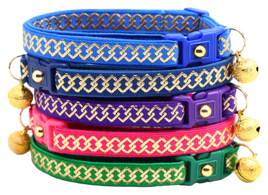Gold Knots Breakaway Cat Collar-0