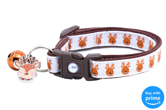 Santa's Reindeer Safety Cat Collar-0