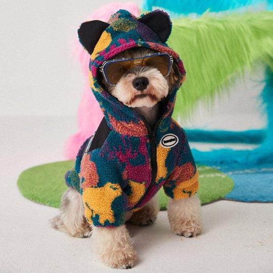 Autumn And Winter Camouflage Thick Dog Clothes For Small And Medium-Sized Pets-0