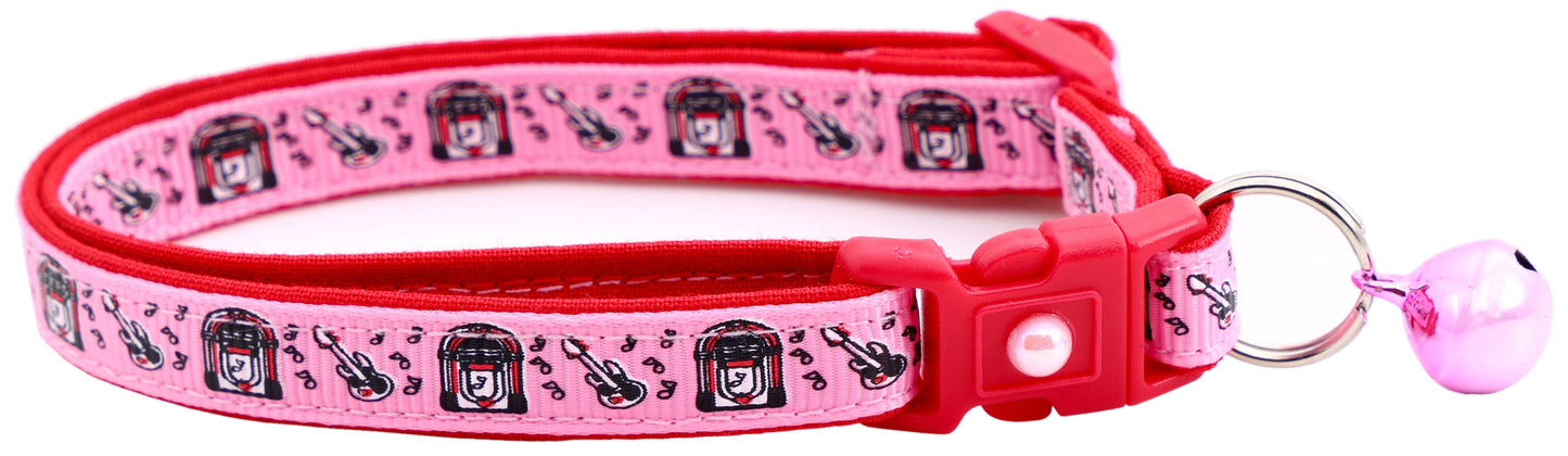 Soda Shop Guitars & Juke Boxes Cat Collar-1