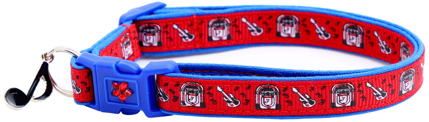 Soda Shop Guitars & Juke Boxes Cat Collar-10