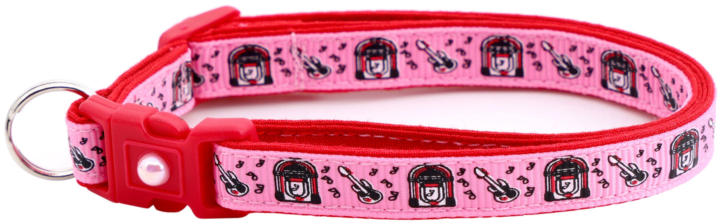 Soda Shop Guitars & Juke Boxes Cat Collar-3
