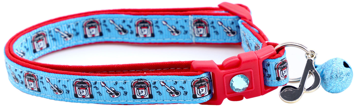 Soda Shop Guitars & Juke Boxes Cat Collar-16