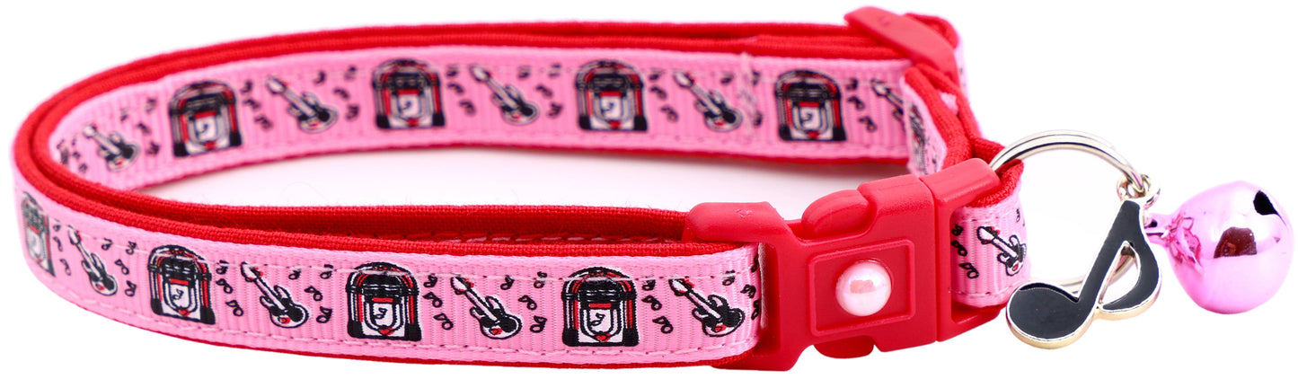 Soda Shop Guitars & Juke Boxes Cat Collar-4
