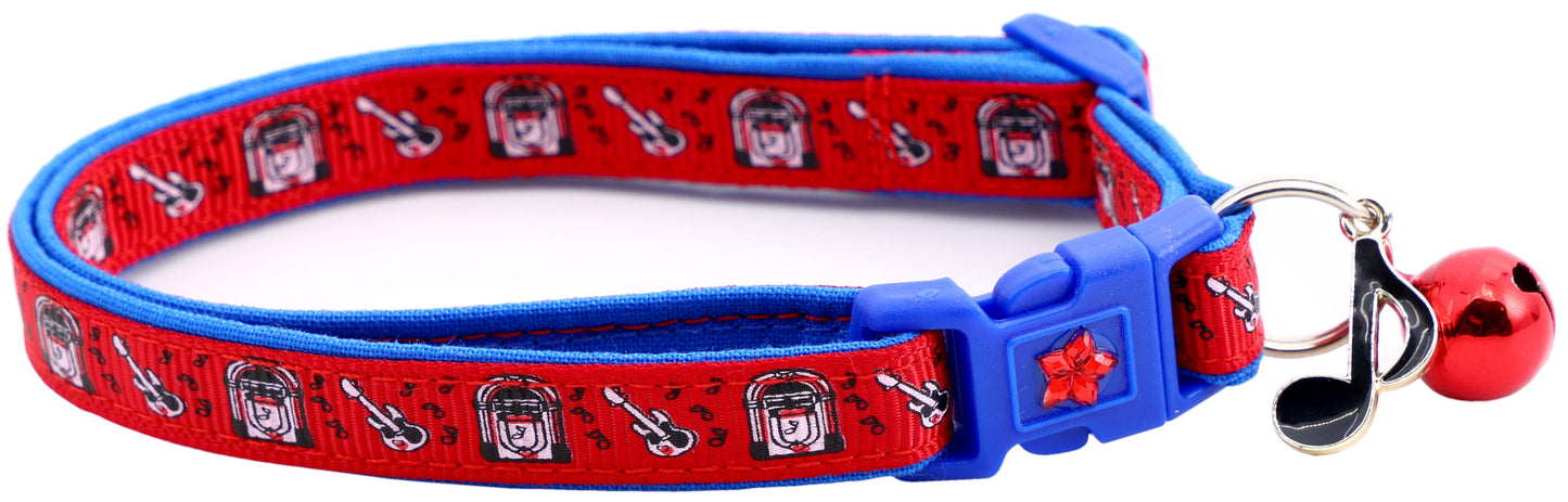 Soda Shop Guitars & Juke Boxes Cat Collar-15