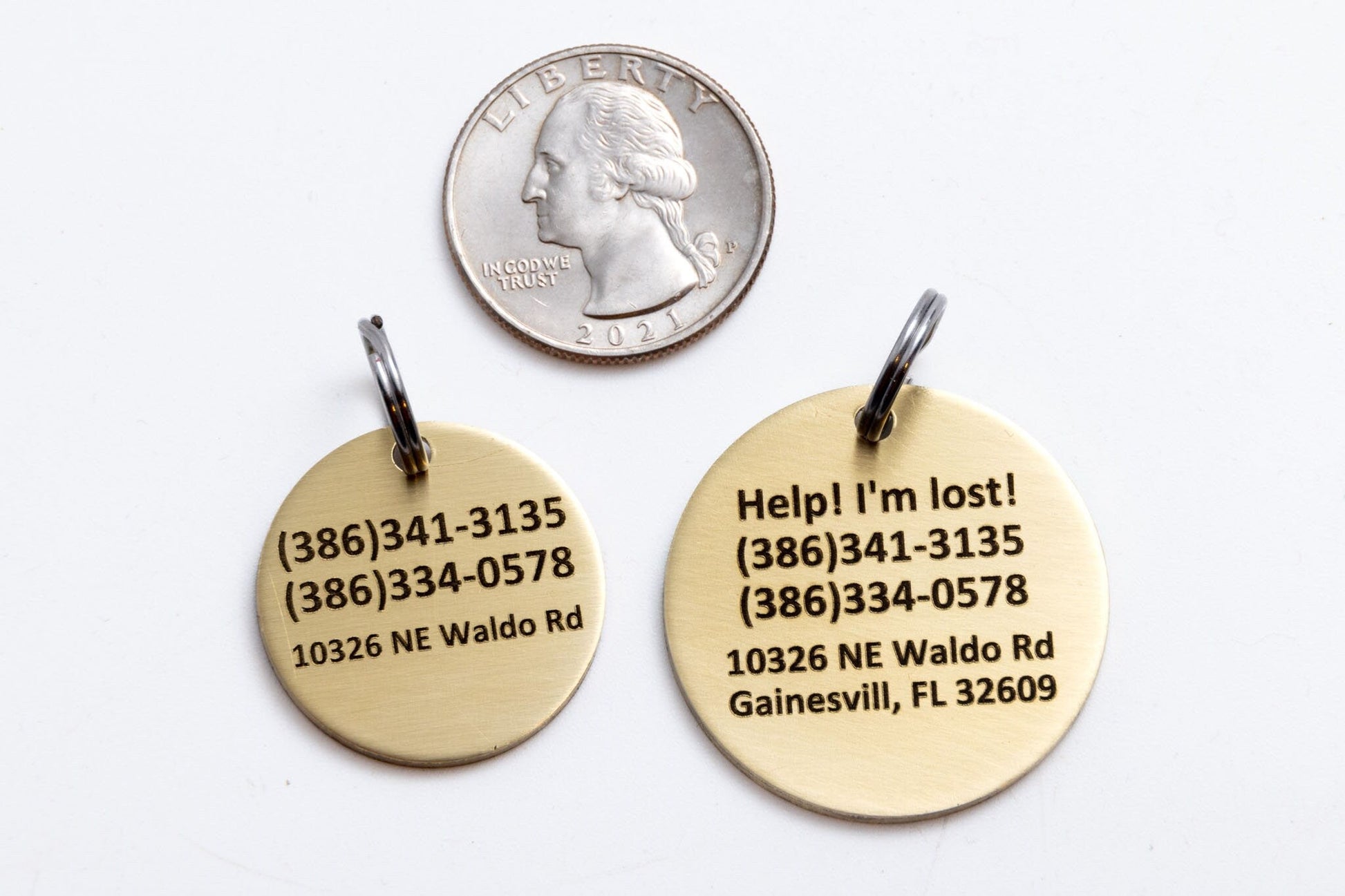 Engraved Greek Laurel Pet ID Tag - Cat or Dog Royal Purple and Gold Name Tag - Greek God Pet ID Tag-1