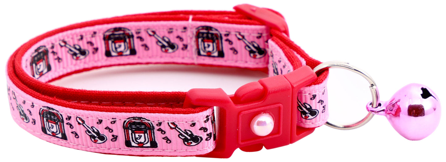 Soda Shop Guitars & Juke Boxes Cat Collar-7