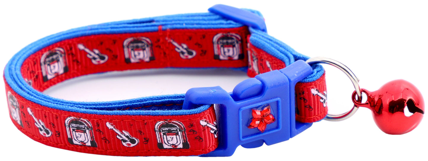 Soda Shop Guitars & Juke Boxes Cat Collar-8