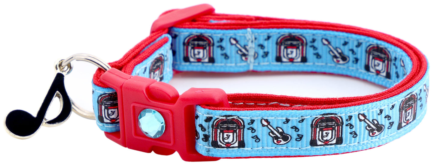 Soda Shop Guitars & Juke Boxes Cat Collar-14