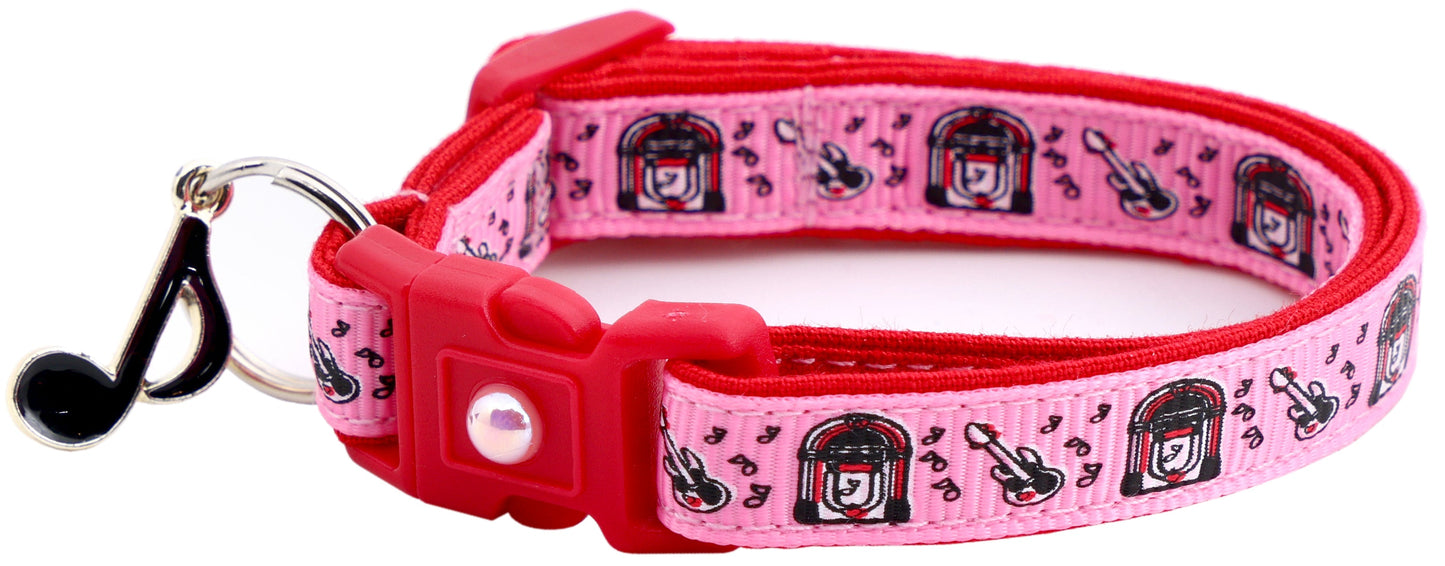 Soda Shop Guitars & Juke Boxes Cat Collar-12