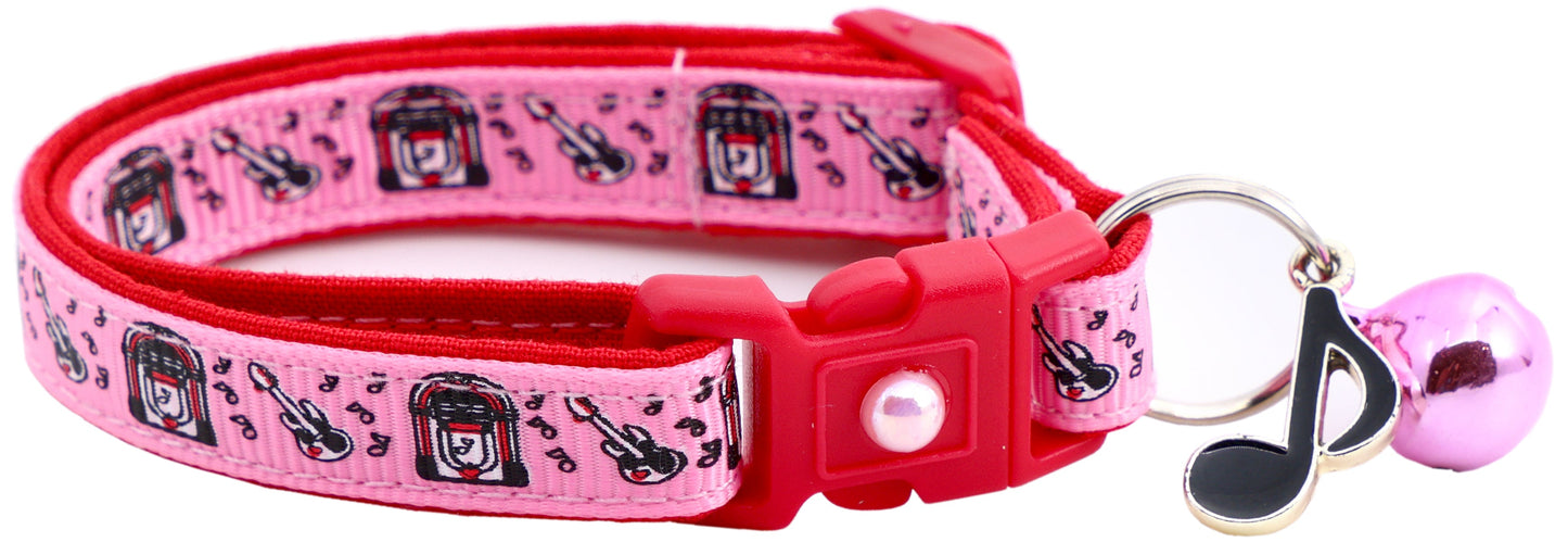 Soda Shop Guitars & Juke Boxes Cat Collar-17