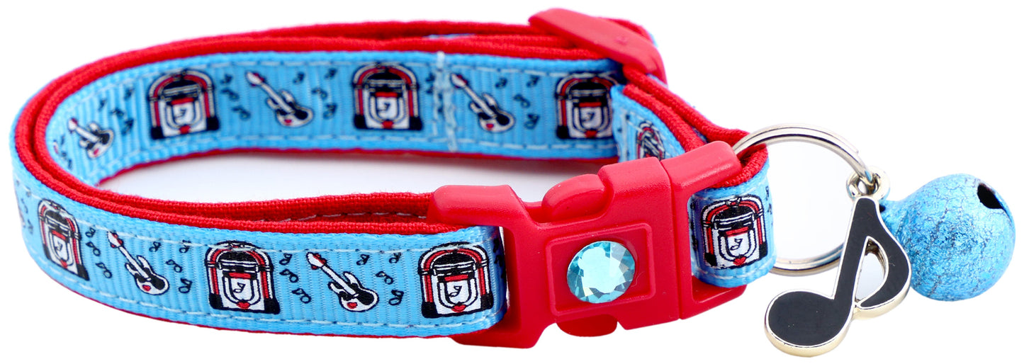 Soda Shop Guitars & Juke Boxes Cat Collar-19