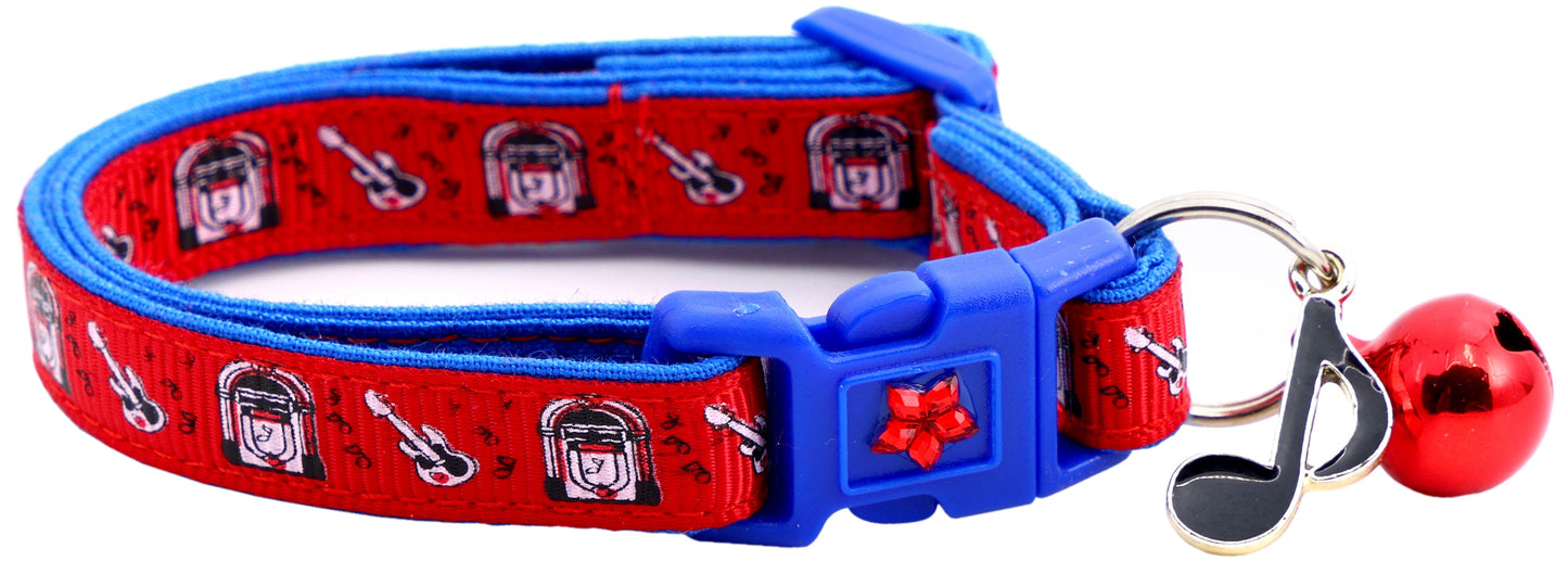 Soda Shop Guitars & Juke Boxes Cat Collar-18